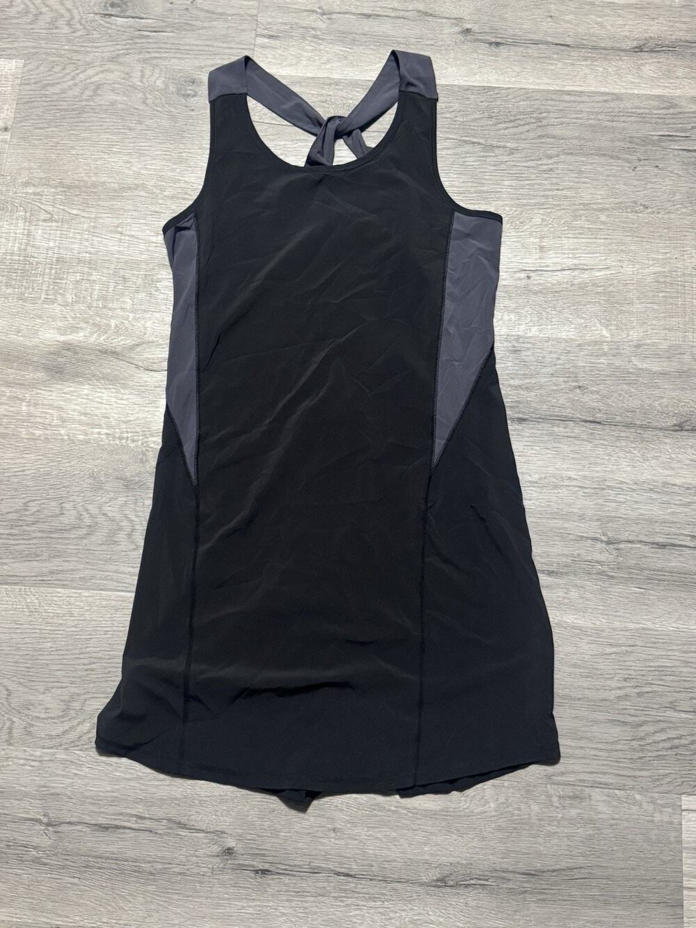 LL Bean Beansport Women’s L Swim Coverup Dress Colorblock Twist Racerback EUC